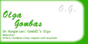 olga gombas business card